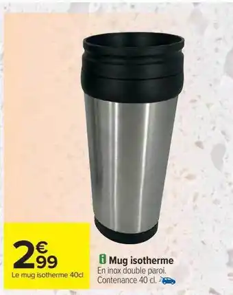 Carrefour Mug isotherme offre