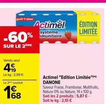 Carrefour Actimel offre
