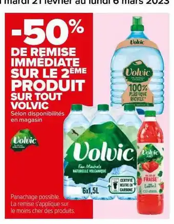Carrefour Produit volvic offre