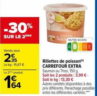 Carrefour Rillettes de poisson carrefour extra offre