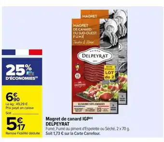 Carrefour Magret de canard igp delpeyrat offre