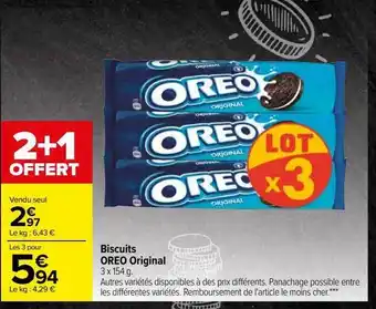 Carrefour Biscuits oreo original offre