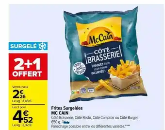 Carrefour Frites surgelées mc cain offre
