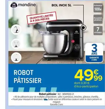 Carrefour Robot pâtissier mandine offre
