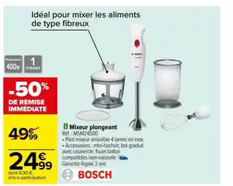 Carrefour Mixeur plongeant bosch offre