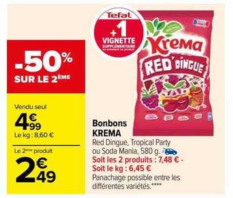 Carrefour Bonbons krema offre