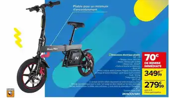 Carrefour Draisienne électrique pliable moovway offre