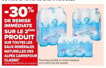 Carrefour Eaux minérales naturelles des alpes carrefour classic' offre