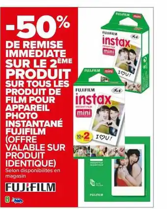 Carrefour Produit de film pour appareil photo instantané fujifilm offre