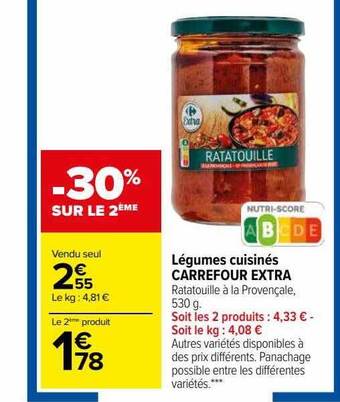 Carrefour Légumes cuisinés carrefour extra offre