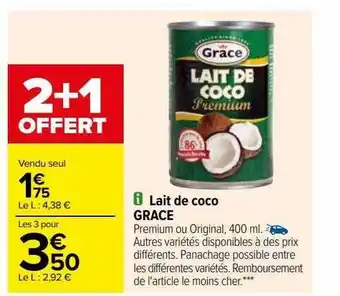 Carrefour Lait de coco grâce offre