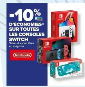Carrefour Consoles switch nintendo offre