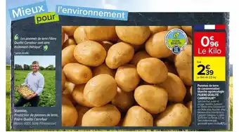 Carrefour Pommes de terre de consommation blanche agroécologie filière qualité carrefour offre