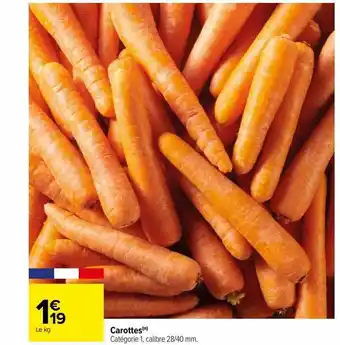 Carrefour Carottes offre