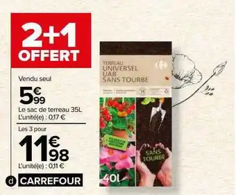 Carrefour Le sac de terreau 35 l offre