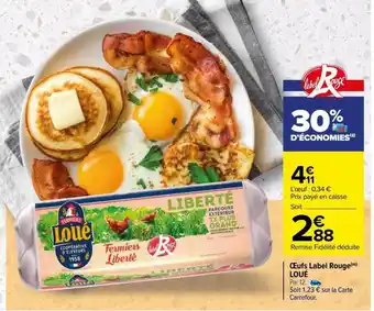 Carrefour Œufs label rouge loué offre