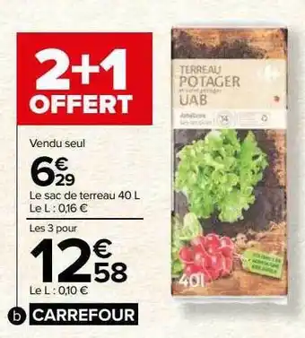 Carrefour Le sac de terreau carrefour offre