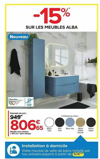 Castorama Meubles alba offre