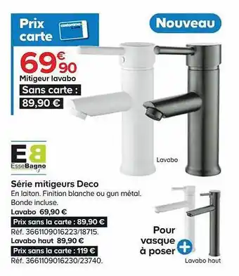 Castorama Mitigeur lavabo offre
