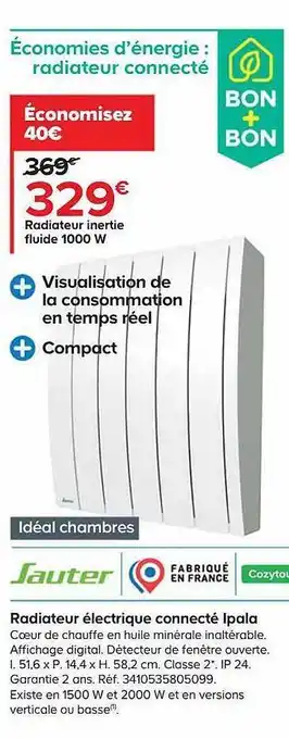 Radiateur électrique connecté ipala