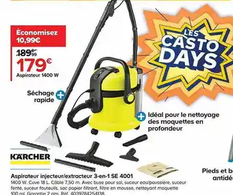 Castorama Aspirateur injecteur - extracteur 3-en-1 se 4001 kärcher offre