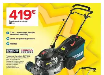 Castorama Tondeuse thermique gcv 145 erbauer offre