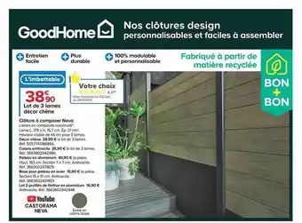 Castorama Clôture à composer neva offre