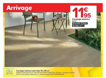 Castorama Carrelage extérieur larix haya 15 x 90 cm offre