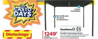 Castorama Tonnelle bioclimatique sanba goodhome offre