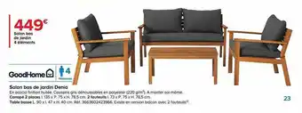 Castorama Salon bas de jardin denia goodhome offre