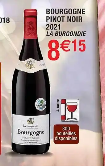 Bourgogne pinot noir 2021 la burgondie