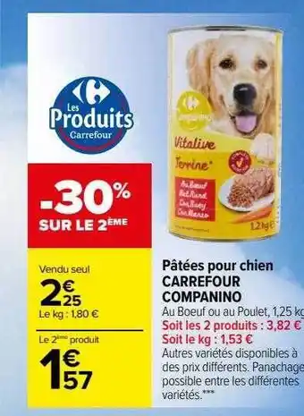 Carrefour Market Pâtées pour chien carrefour companino offre