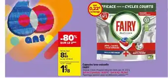 Carrefour Market Capsules lave-vaisselle fairy offre