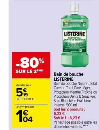 Bain de bouche listerine