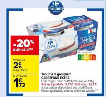 Carrefour Market Yaourt à la grecque carrefour extra offre