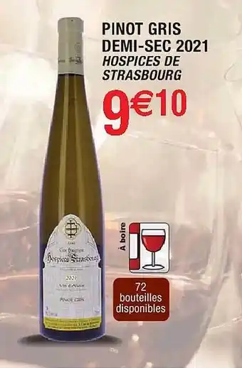 Pinot gris demi-sec 2021 hospices de strasbourg