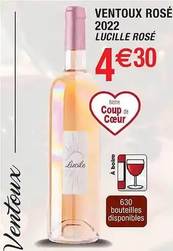 Cora x Carrefour Ventoux rosé 2022 lucille rosé offre