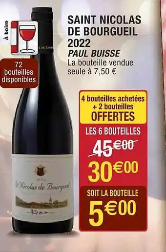Cora x Carrefour Saint nicolas de bourgueil 2022 paul buisse offre