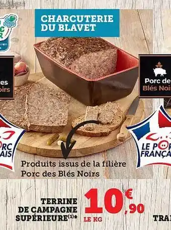 Hyper U Terrine de campagne supérieure offre