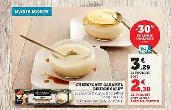Hyper U Cheesecake caramel beurre salé offre
