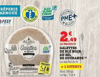 Hyper U Galettes de blé noir au sale de guérande offre