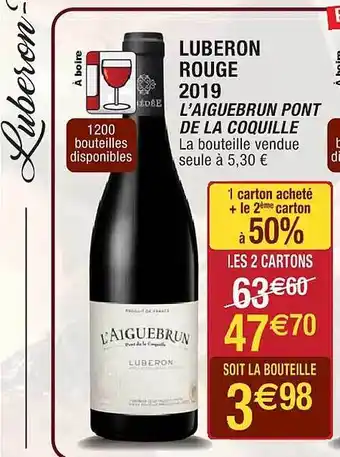 Cora x Carrefour Luberon rouge 2019 l'aiguebrun pont de la coquille offre
