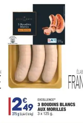 ALDI 3 boudins Blancs aux Morilles offre