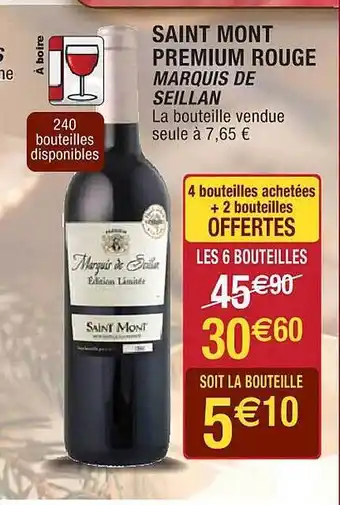 Cora x Carrefour Saint mont premium rouge marquis de seillan offre