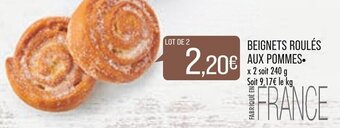 Match Beignets roulés aux pommes offre