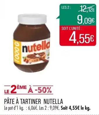 Match Pâte à tartiner NUTELLA offre