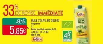 Match Huile d'olive bio SOLEOU offre
