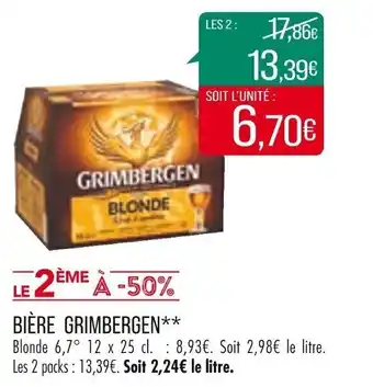 Match Bière GRIMBERGEN offre