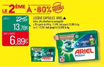 Match Lessive capsules ARIEL offre