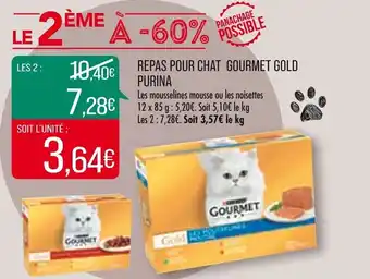 Match Repas pour chat gourmet gold PURINA offre